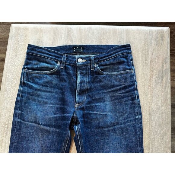 Asket Raw Denim Organic Cotton Slim Dark Wash Jeans Men's Size 31 X 30 - Picture 2 of 7